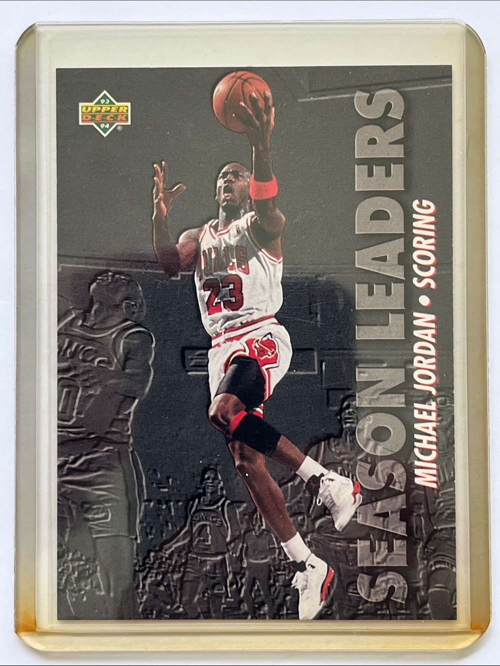Michael Jordan. 1992-93 Upper Deck “Season Leaders”. Card #168.